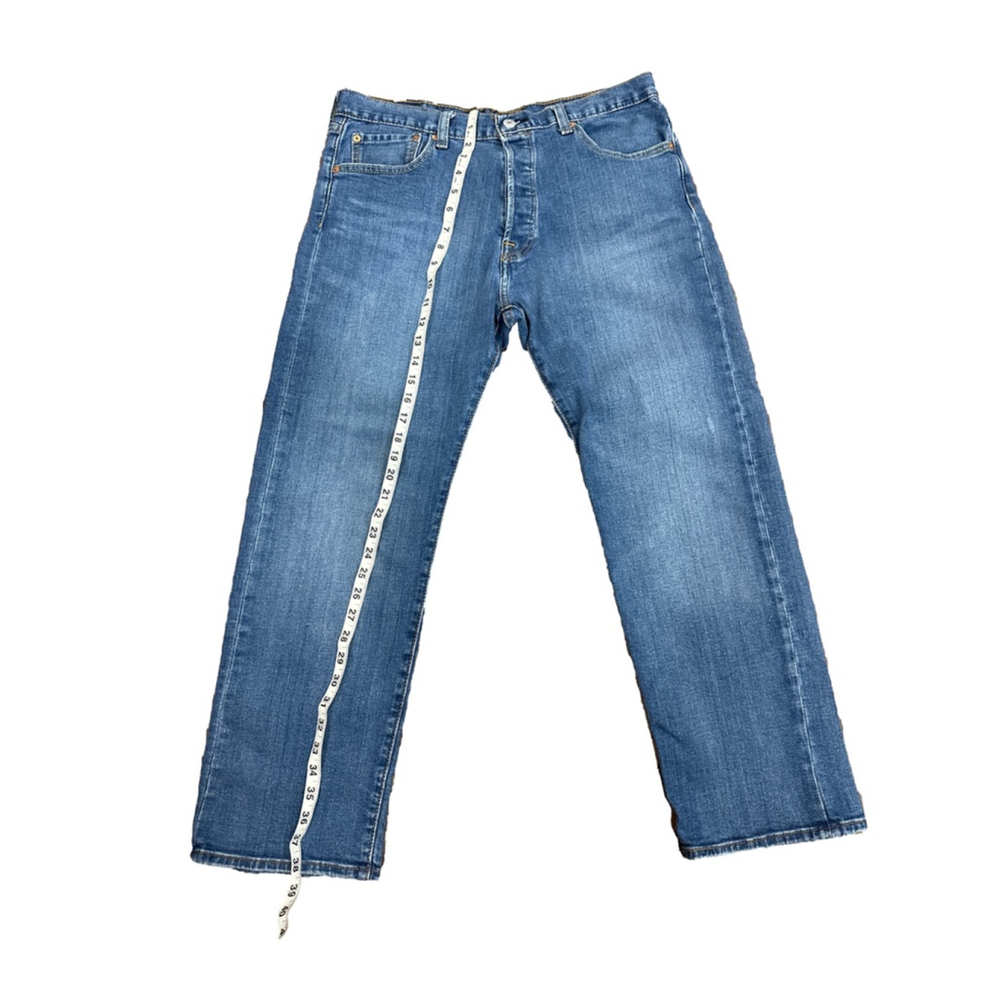 Levi's Blue Straight Jeans Waist 34 - Picture 3 of 6
